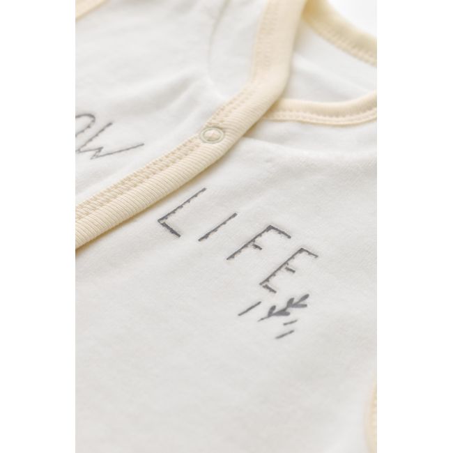 Set 3 piese Broscuta cu body, pantalonasi si vestuta din 80%bumbac organic si 20% poliester - Crem, Baby Cosy (Marime: 6-9 luni) JEMBC-CSYK6023-6