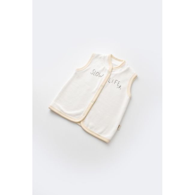 Set 3 piese Broscuta cu body, pantalonasi si vestuta din 80%bumbac organic si 20% poliester - Crem, Baby Cosy (Marime: 6-9 luni) JEMBC-CSYK6023-6