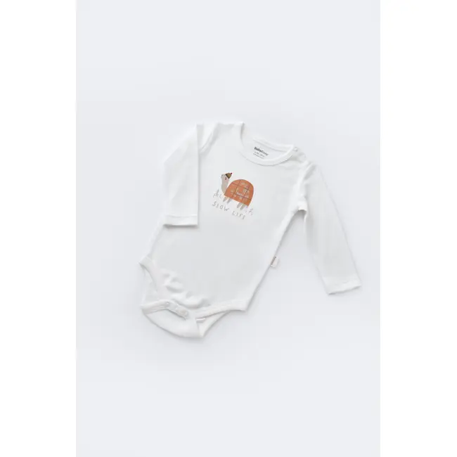 Set 3 piese Broscuta cu body, pantalonasi si vestuta din 80%bumbac organic si 20% poliester - Portocaliu, Baby Cosy (Marime: 12-18 Luni) JEMBC-CSYK6025-12