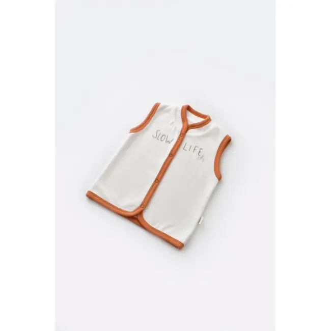 Set 3 piese Broscuta cu body, pantalonasi si vestuta din 80%bumbac organic si 20% poliester - Portocaliu, Baby Cosy (Marime: 12-18 Luni) JEMBC-CSYK6025-12