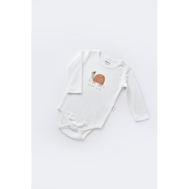 Set 3 piese Broscuta cu body, pantalonasi si vestuta din 80%bumbac organic si 20% poliester - Portocaliu, Baby Cosy (Marime: 9-12 luni) JEMBC-CSYK6025-9