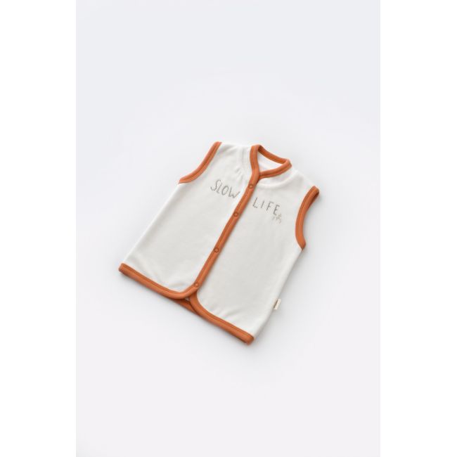 Set 3 piese Broscuta cu body, pantalonasi si vestuta din 80%bumbac organic si 20% poliester - Portocaliu, Baby Cosy (Marime: 9-12 luni) JEMBC-CSYK6025-9