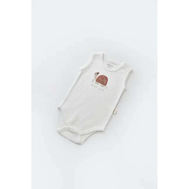 Set Broscuta cu salopeta si body din 80%bumbac organic si 20% poliester - Caramiziu, Baby Cosy (Marime: 3-6 Luni) JEMBC-CSYK6022-3