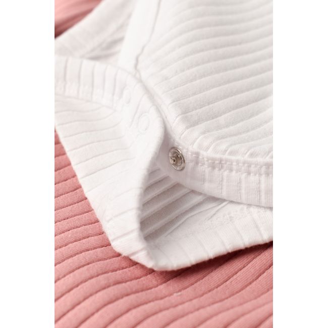 Body Bebe Unisex cu maneca lunga din 95% bumbac organic cu 5% elastan - Alb, Baby Cosy (Marime: 3-6 Luni) JEMBC-CSYR4307-3