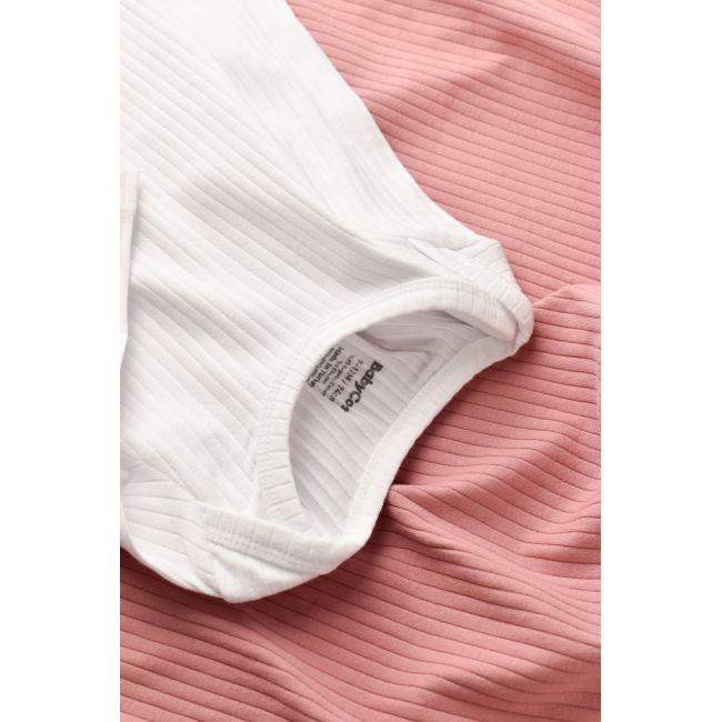 Body Bebe Unisex cu maneca lunga din 95% bumbac organic cu 5% elastan - Alb, Baby Cosy (Marime: 3-6 Luni) JEMBC-CSYR4307-3