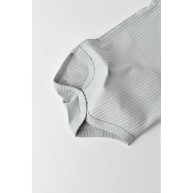 Body Bebe Unisex cu maneca lunga din 95% bumbac organic cu 5% elastan - Gri, Baby Cosy (Marime: 3-6 Luni) JEMBC-CSYR4300-3
