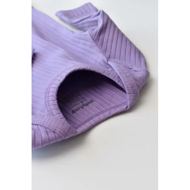 Body Bebe Unisex cu maneca lunga din 95% bumbac organic cu 5% elastan - Mov, Baby Cosy (Marime: 9-12 luni) JEMBC-CSYR4302-9