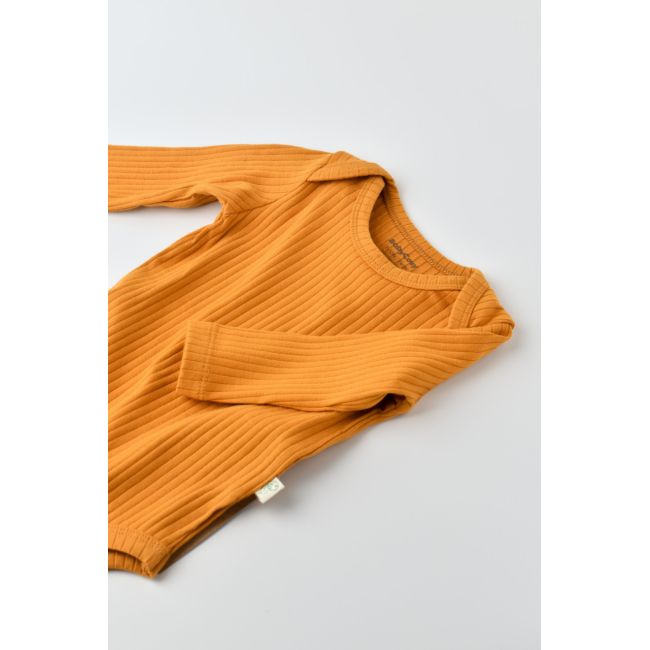 Body Bebe Unisex cu maneca lunga din 95% bumbac organic cu 5% elastan - Sofran, Baby Cosy (Marime: 0-3 Luni) JEMBC-CSYR4308-0