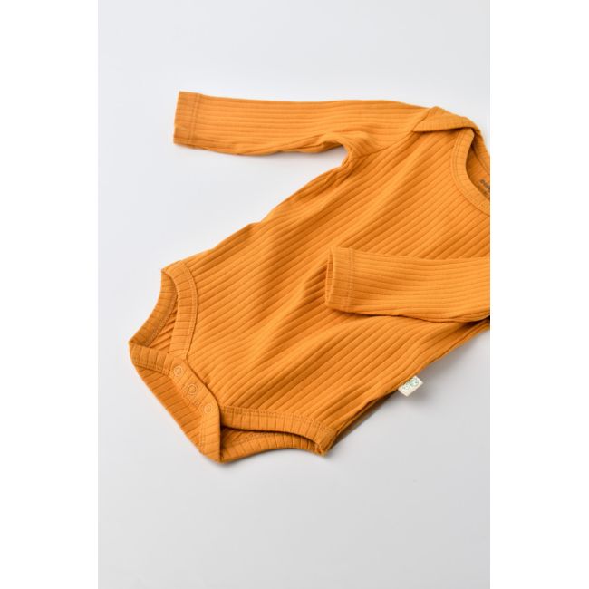 Body Bebe Unisex cu maneca lunga din 95% bumbac organic cu 5% elastan - Sofran, Baby Cosy (Marime: 0-3 Luni) JEMBC-CSYR4308-0