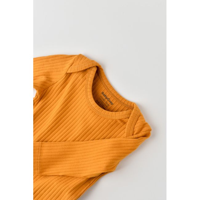Body Bebe Unisex cu maneca lunga din 95% bumbac organic cu 5% elastan - Sofran, Baby Cosy (Marime: 18-24 Luni) JEMBC-CSYR4308-18