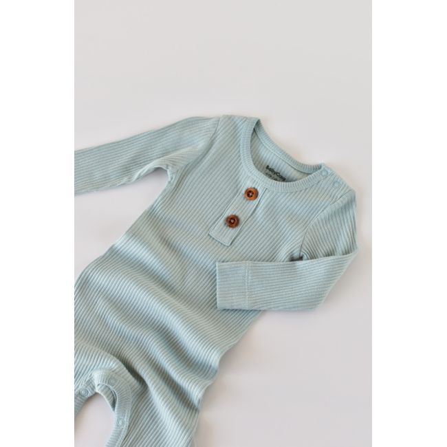Salopeta cu maneca lunga si panataloni lungi din bumbac organic si modal - Mint (Marime: 18-24 Luni) JEMBC-CSYM11417-18