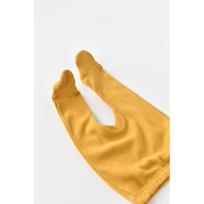 Set 4 piese: bluza, pantaloni, caciulita si manusi din bumbac organic si modal - Mustar, Baby Cosy (Marime: 0-3 Luni) JEMBC-CSYM24500-0