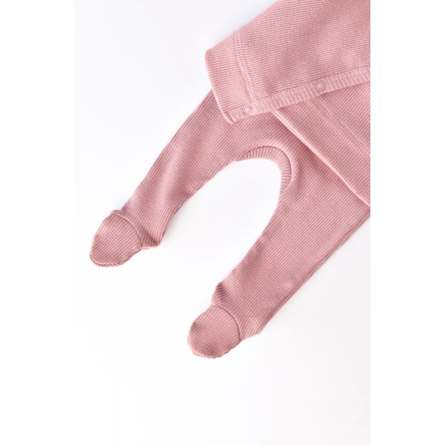 Set 4 piese: bluza, pantaloni, caciulita si manusi din bumbac organic si modal - Rose, Baby Cosy (Marime: 3-6 Luni) JEMBC-CSYM24502-3