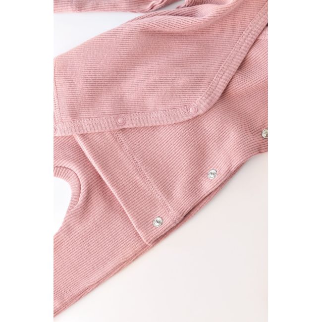 Set 4 piese: bluza, pantaloni, caciulita si manusi din bumbac organic si modal - Rose, Baby Cosy (Marime: 3-6 Luni) JEMBC-CSYM24502-3
