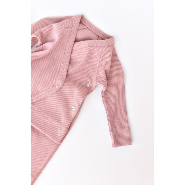 Set 4 piese: bluza, pantaloni, caciulita si manusi din bumbac organic si modal - Rose, Baby Cosy (Marime: 3-6 Luni) JEMBC-CSYM24502-3