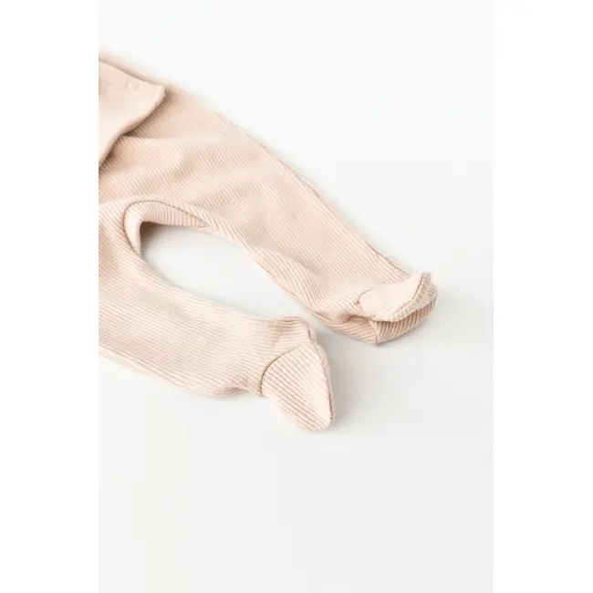 Set 4 piese: bluza, pantaloni, caciulita si manusi din bumbac organic si modal - Blush, Baby Cosy (Marime: 0-3 Luni) JEMBC-CSYM24507-0