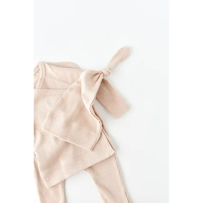 Set 4 piese: bluza, pantaloni, caciulita si manusi din bumbac organic si modal - Blush, Baby Cosy (Marime: 3-6 Luni) JEMBC-CSYM24507-3