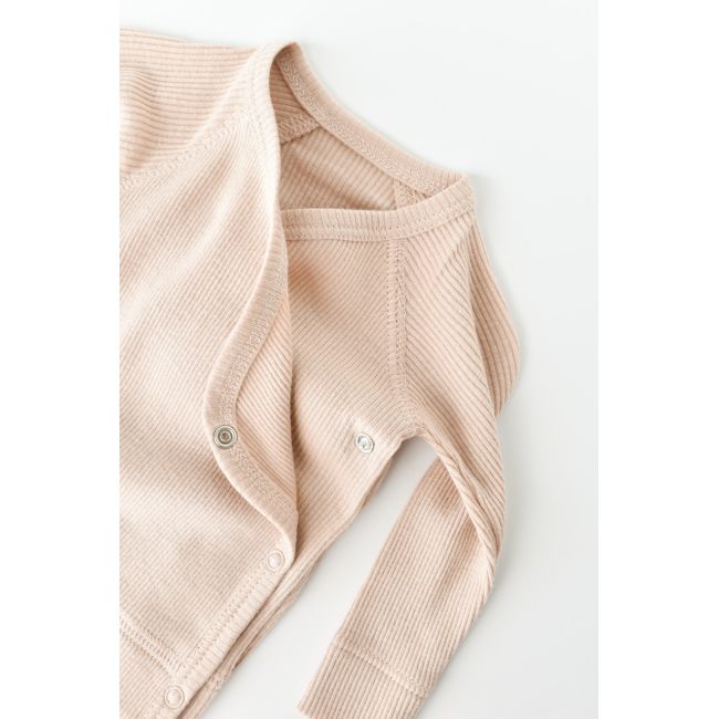 Set 4 piese: bluza, pantaloni, caciulita si manusi din bumbac organic si modal - Blush, Baby Cosy (Marime: 6-9 luni) JEMBC-CSYM24507-6