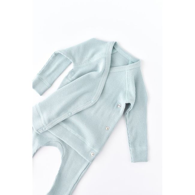 Set 4 piese: bluza, pantaloni, caciulita si manusi din bumbac organic si modal - Mint, Baby Cosy (Marime: 6-9 luni) JEMBC-CSYM24509-6
