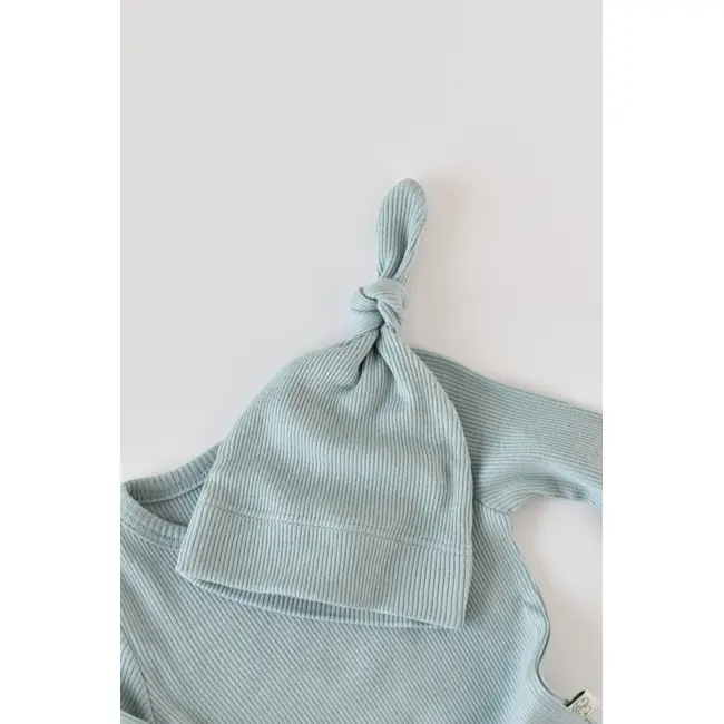 Set 4 piese: bluza, pantaloni, caciulita si manusi din bumbac organic si modal - Mint, Baby Cosy (Marime: 6-9 luni) JEMBC-CSYM24509-6