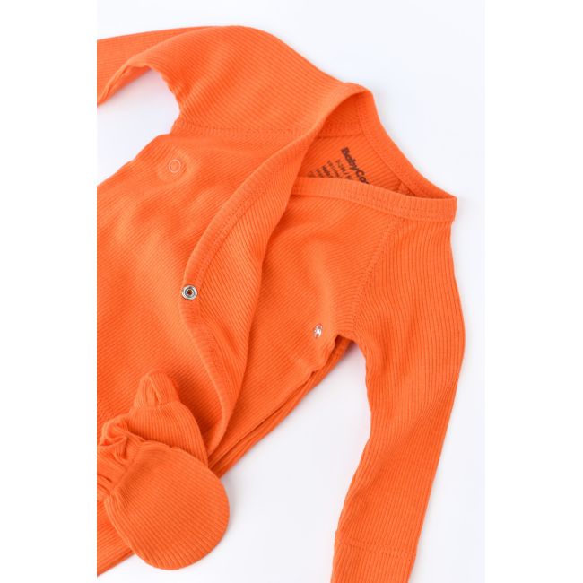 Set 4 piese: bluza, pantaloni, caciulita si manusi din bumbac organic si modal - Rodie, Baby Cosy (Marime: 6-9 luni) JEMBC-CSYM24512-6