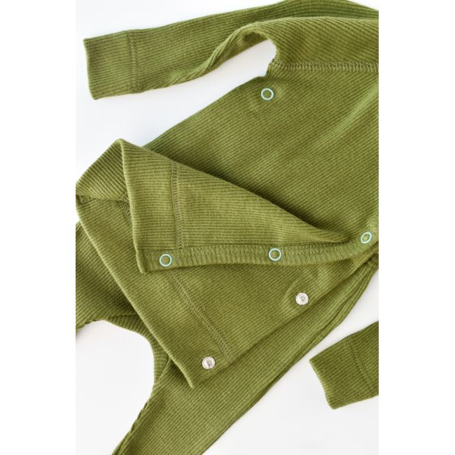 Set 4 piese: bluza, pantaloni, caciulita si manusi din bumbac organic si modal - Verde, Baby Cosy (Marime: 6-9 luni) JEMBC-CSYM24511-6