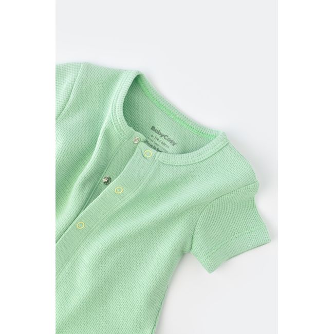 Salopeta cu panataloni scurti - 100% bumbac organic - Mint, Baby Cosy (Marime: 18-24 Luni) JEMBC-CSYW1013-18
