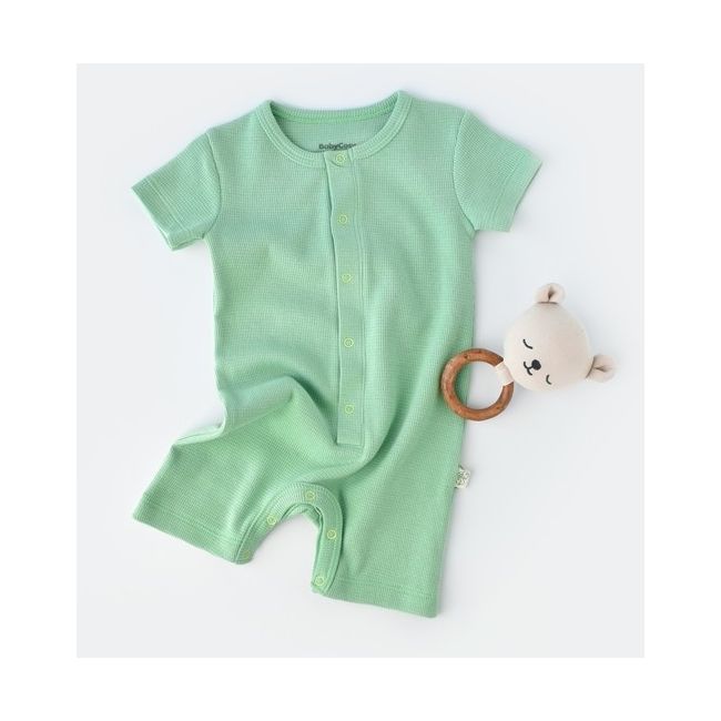 Salopeta cu panataloni scurti - 100% bumbac organic - Mint, Baby Cosy (Marime: 6-9 luni) JEMBC-CSYW1013-6