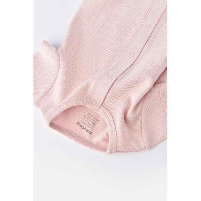 Salopeta cu panataloni scurti - 100% bumbac organic - Roz, Baby Cosy (Marime: 6-9 luni) JEMBC-CSYW1017-6