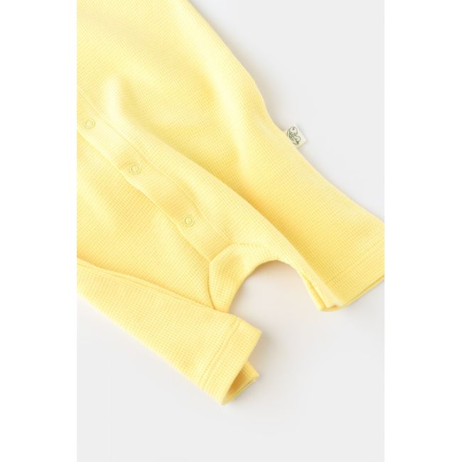 Salopeta fara maneci si panataloni scurti - 100% bumbac organic - Galben, Baby Cosy (Marime: 12-18 Luni) JEMBC-CSYW1010-12