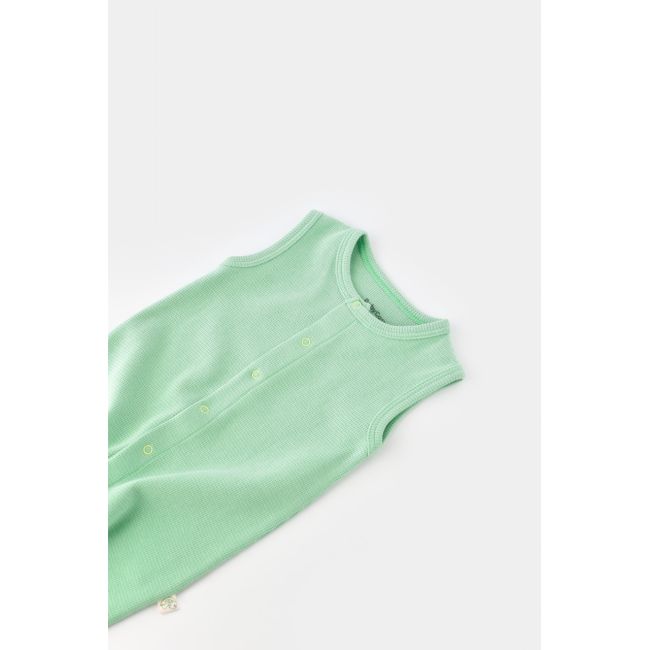 Salopeta fara maneci si panataloni scurti - 100% bumbac organic - Mint, Baby Cosy (Marime: 12-18 Luni) JEMBC-CSYW1007-12