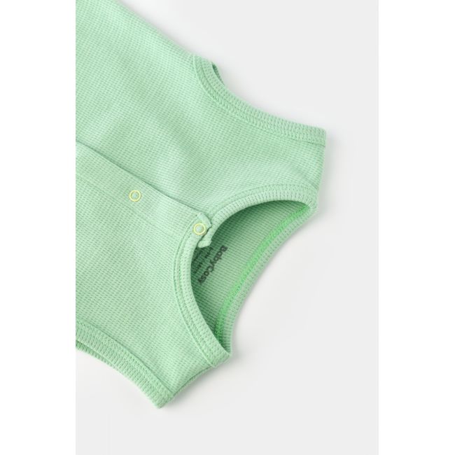 Salopeta fara maneci si panataloni scurti - 100% bumbac organic - Mint, Baby Cosy (Marime: 6-9 luni) JEMBC-CSYW1007-6