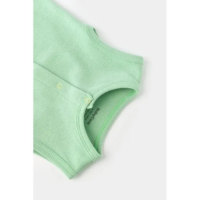 Salopeta fara maneci si panataloni scurti - 100% bumbac organic - Mint, Baby Cosy (Marime: 9-12 luni) JEMBC-CSYW1007-9
