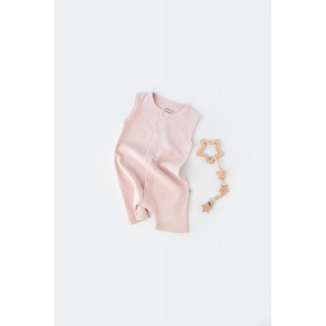 Salopeta fara maneci si panataloni scurti - 100% bumbac organic - Roz, Baby Cosy (Marime: 18-24 Luni) JEMBC-CSYW1011-18
