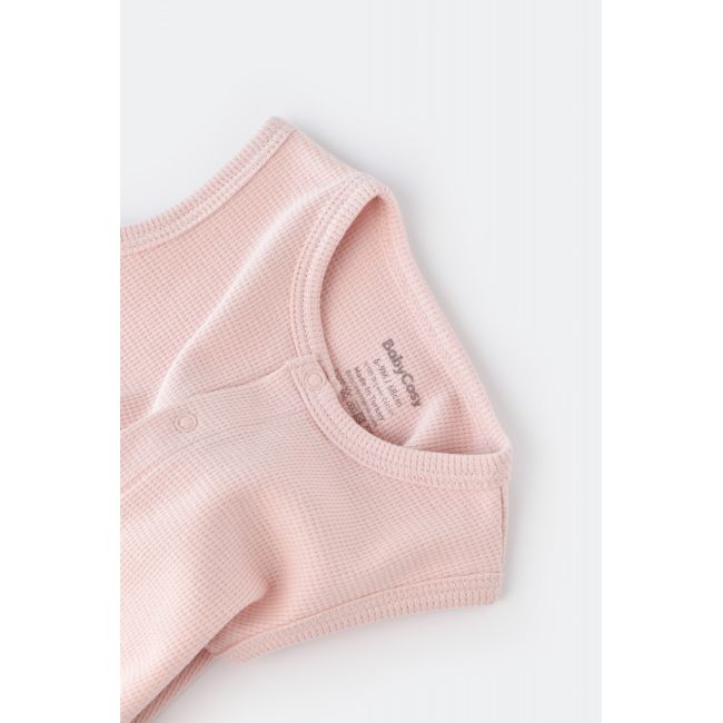Salopeta fara maneci si panataloni scurti - 100% bumbac organic - Roz, Baby Cosy (Marime: 9-12 luni) JEMBC-CSYW1011-9
