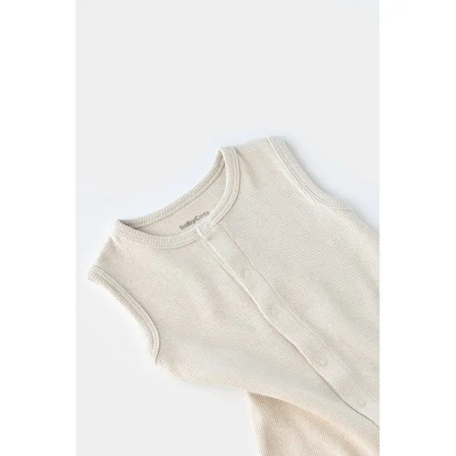 Salopeta fara maneci si panataloni scurti - 100% bumbac organic - Stone, Baby Cosy (Marime: 18-24 Luni) JEMBC-CSYW1006-18