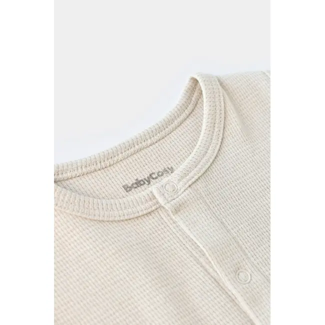 Salopeta fara maneci si panataloni scurti - 100% bumbac organic - Stone, Baby Cosy (Marime: 18-24 Luni) JEMBC-CSYW1006-18