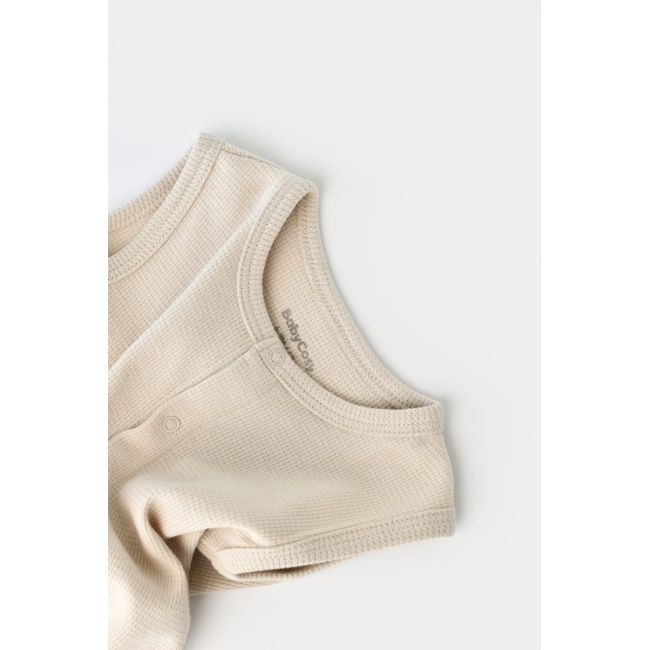 Salopeta fara maneci si panataloni scurti - 100% bumbac organic - Stone, Baby Cosy (Marime: 9-12 luni) JEMBC-CSYW1006-9