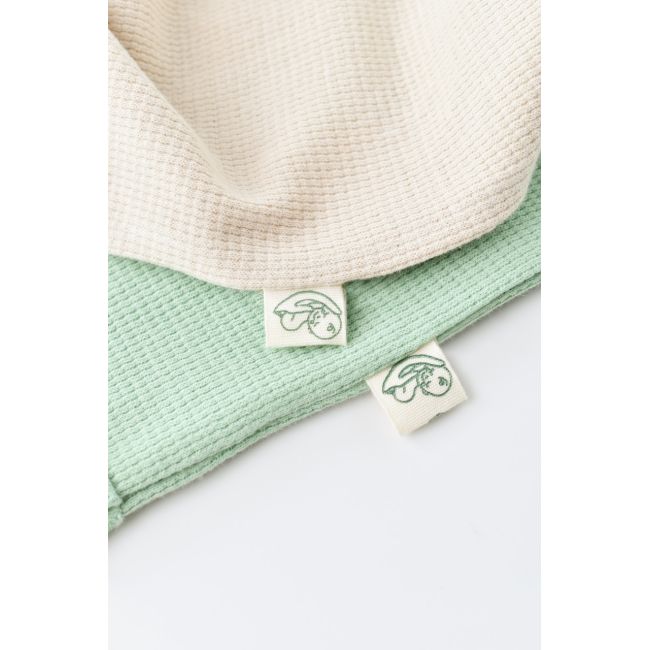 Set 2 body-uri fara maneci bebe unisex -100% bumbac organic - Mint/Stone, Baby Cosy (Marime: 3-6 Luni) JEMBC-CSYW1000-3