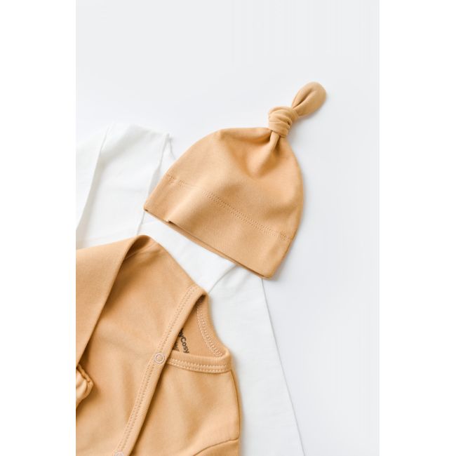 Set de 10 piese pentru nou nascut - 100% bumbac organic - Mustar, Baby Cosy JEMBC-CSY5106