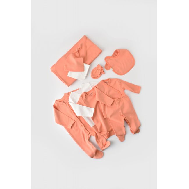 Set de 10 piese pentru nou nascut - 100% bumbac organic - Roz, Baby Cosy JEMBC-CSY5108