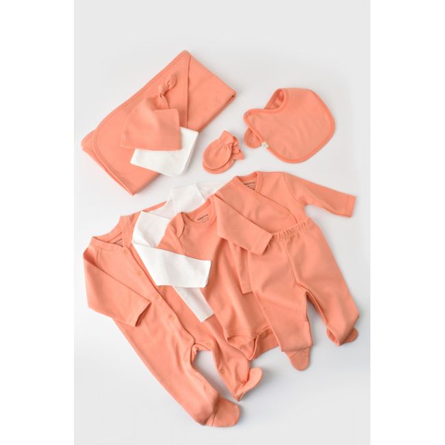 Set de 10 piese pentru nou nascut - 100% bumbac organic - Roz, Baby Cosy JEMBC-CSY5108