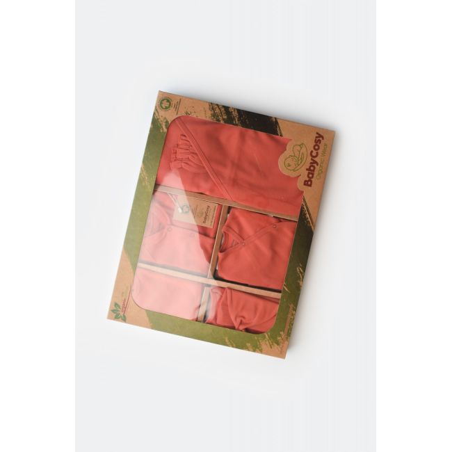 Set de 10 piese pentru nou nascut - 100% bumbac organic - Scortisoara, Baby Cosy JEMBC-CSY5105