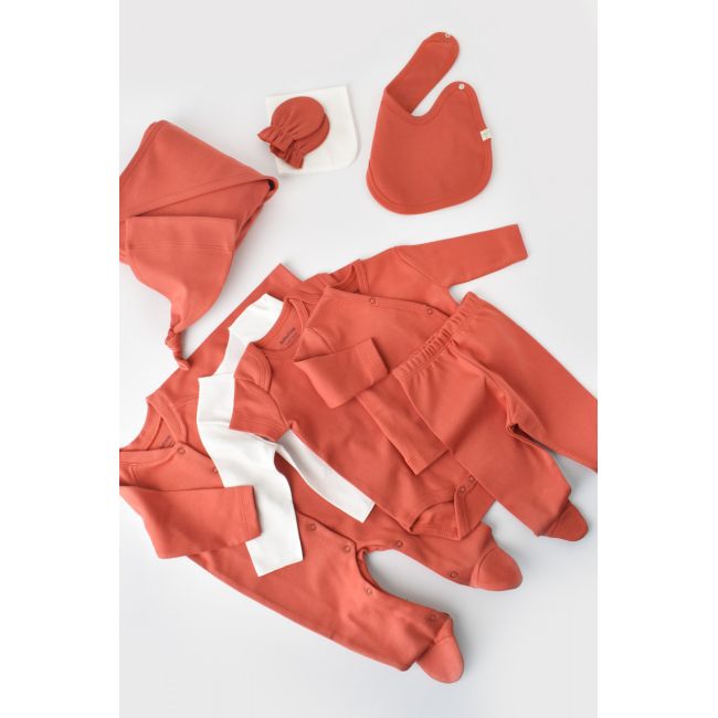 Set de 10 piese pentru nou nascut - 100% bumbac organic - Scortisoara, Baby Cosy JEMBC-CSY5105
