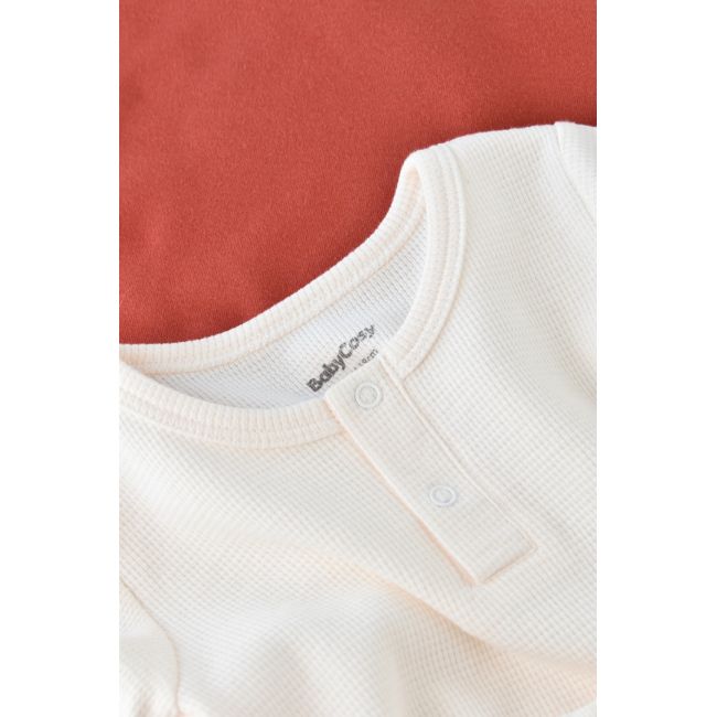 Set tricou cu panataloni scurti - 100% bumbac organic - Ecru, Baby Cosy (Marime: 9-12 luni) JEMBC-CSYW1020-9