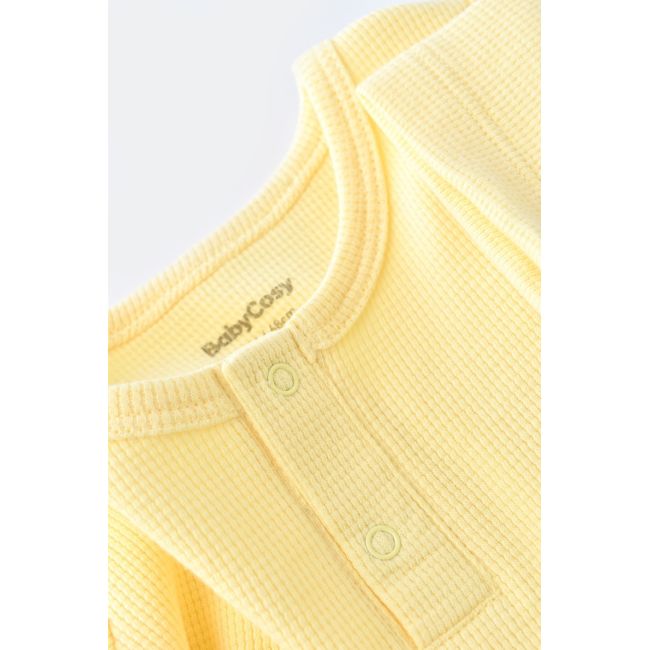Set tricou cu panataloni scurti - 100% bumbac organic - Galben, Baby Cosy (Marime: 9-12 luni) JEMBC-CSYW1022-9
