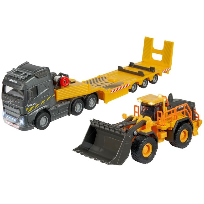 Camion majorette volvo cu remorca si buldozer hubs213726000
