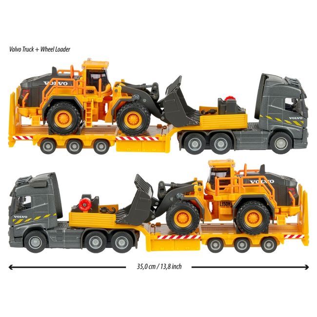 Camion majorette volvo cu remorca si buldozer hubs213726000