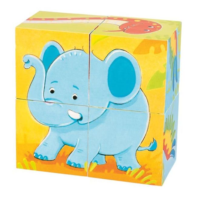 Puzzle din cuburi animale salbatice - okegoki57434