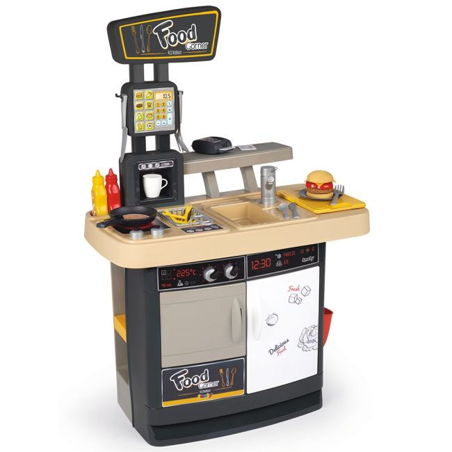 Restaurant pentru copii smoby food corner negru hubs7600310910